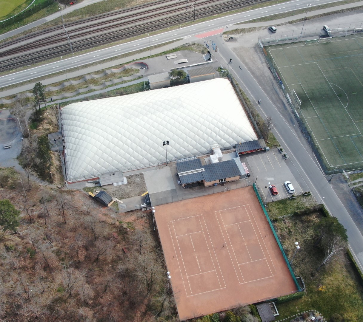 Tennisareal von Oben